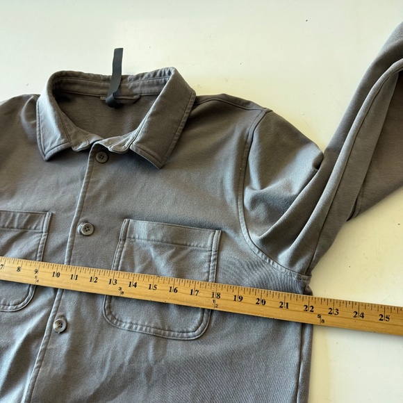 VUORI Coronado Shirt Jacket Flannel Dolomite Heather Gray Casual Mens LARGE - Picture 6 of 8